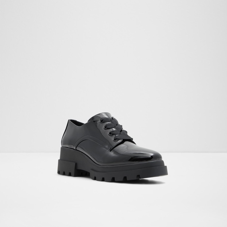 Fashion Aldo Black Farerel Oxford Shoe Lug Sole