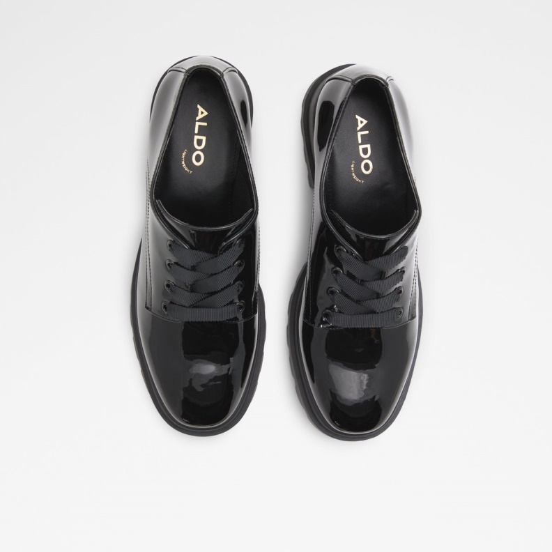 Fashion Aldo Black Farerel Oxford Shoe Lug Sole