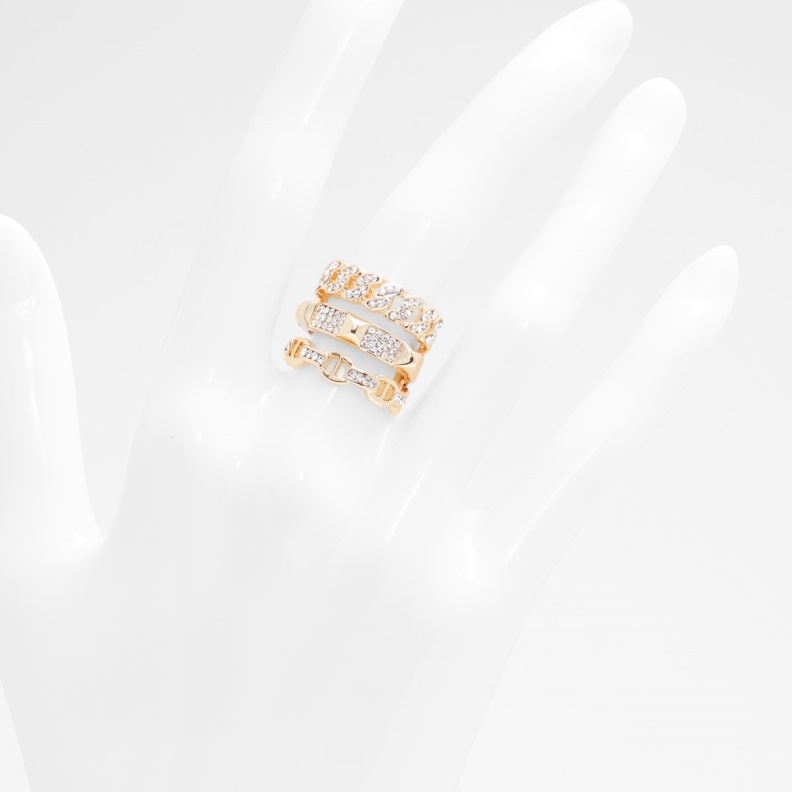 Febriclyaw Ring Fashion Aldo Gold-Clear Multi