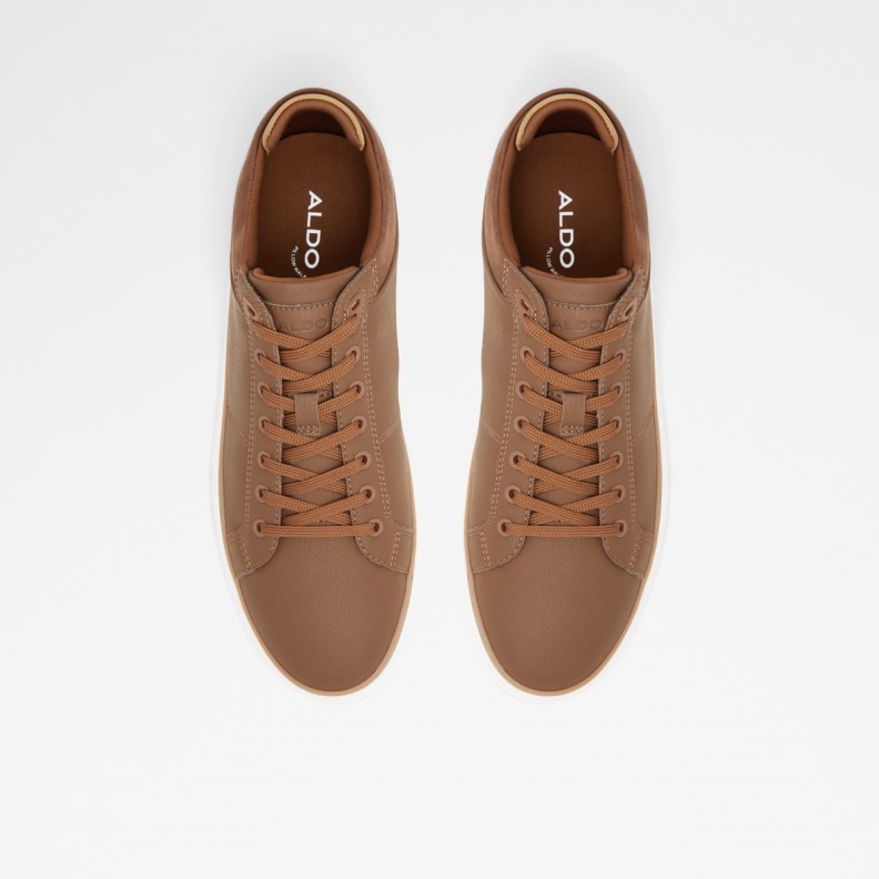 Aldo Fashion Cognac Finespec Low Top Sneaker Cup Sole