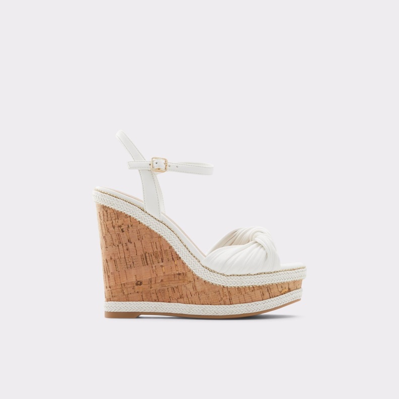 Aldo White Fashion Florenna Wedge Sandal Wedge Heel