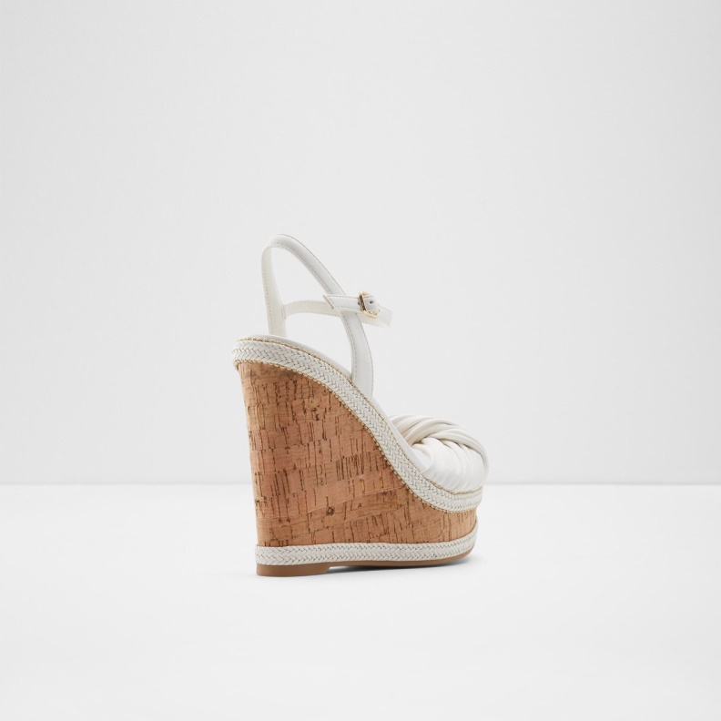 Aldo White Fashion Florenna Wedge Sandal Wedge Heel