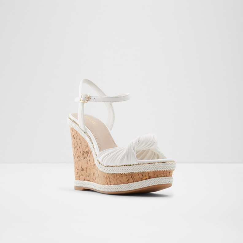 Aldo White Fashion Florenna Wedge Sandal Wedge Heel