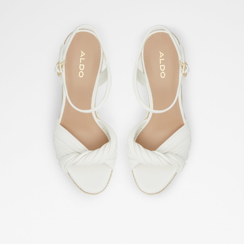 Aldo White Fashion Florenna Wedge Sandal Wedge Heel
