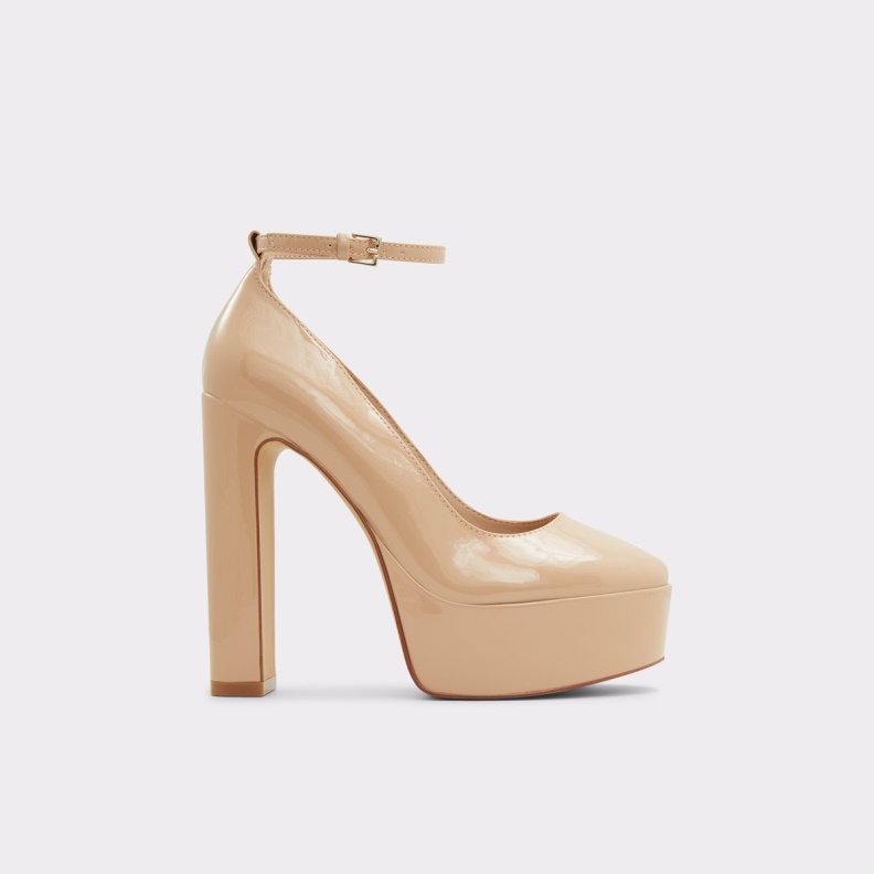 Aldo Fashion Bone New Arrival Fonda Ankle Strap Heeled Shoe Plateforme