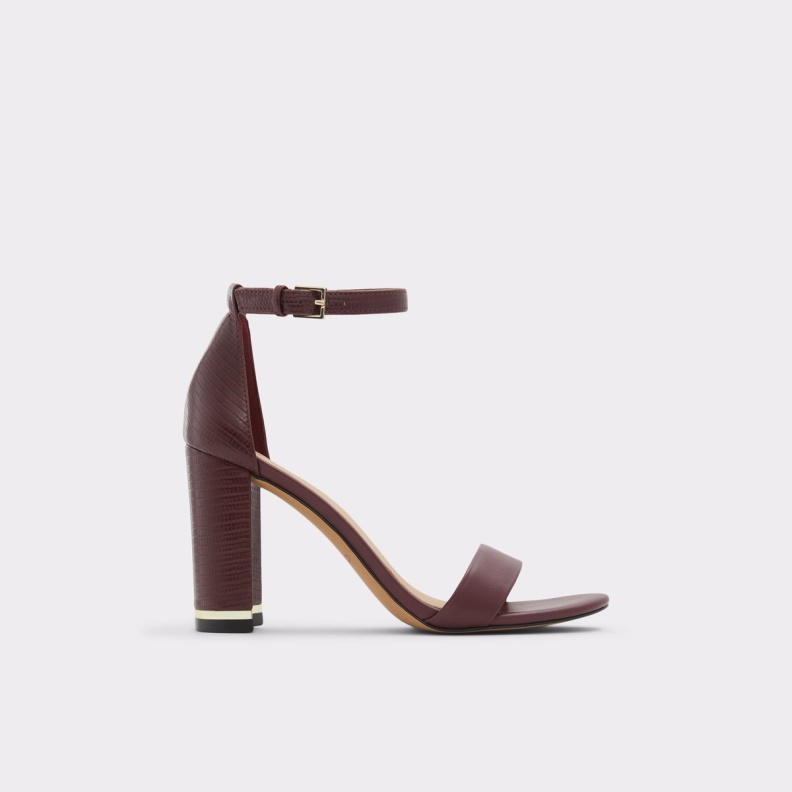 Frilajan High Heel Sandal Block Heel Bordo Aldo Fashion