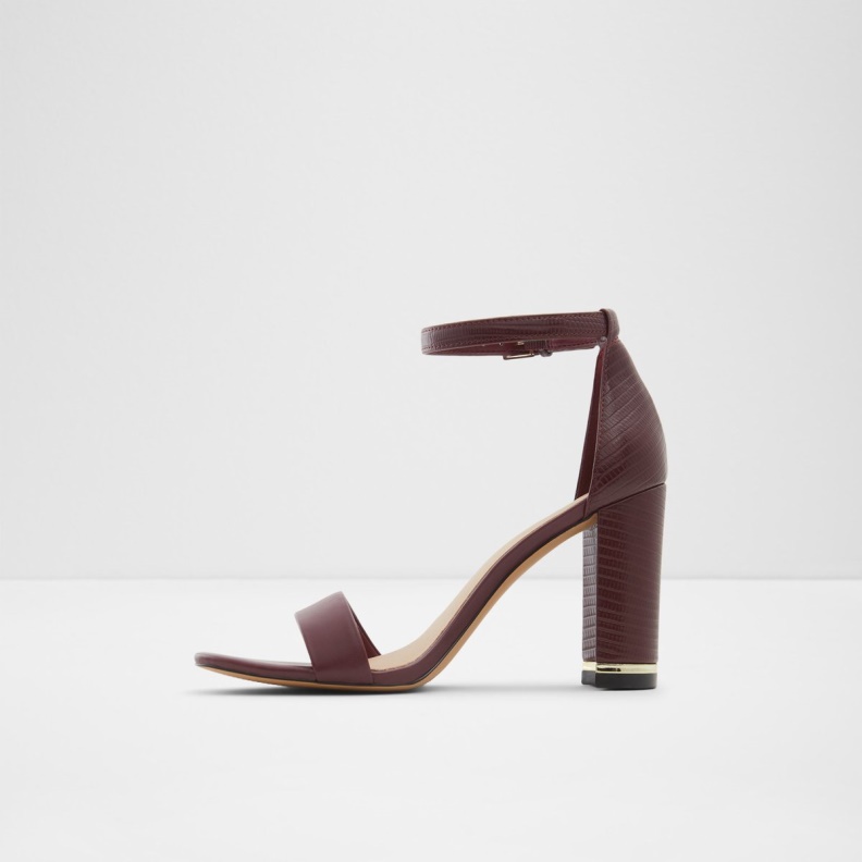 Frilajan High Heel Sandal Block Heel Bordo Aldo Fashion