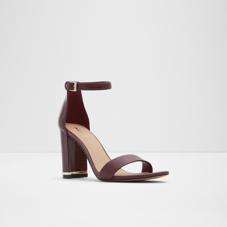 Frilajan High Heel Sandal Block Heel Bordo Aldo Fashion