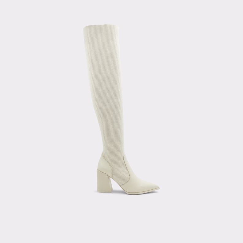Fashion Aldo White Ganini Knee-High Boot