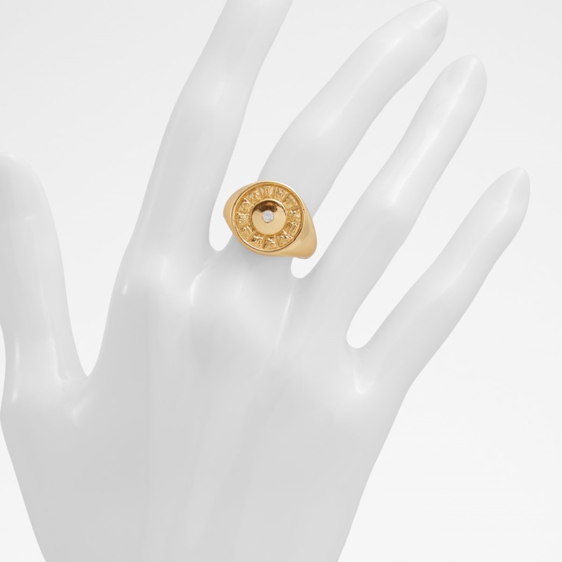 Aldo Gold-Clear Multi Fashion Gannamaria Ring