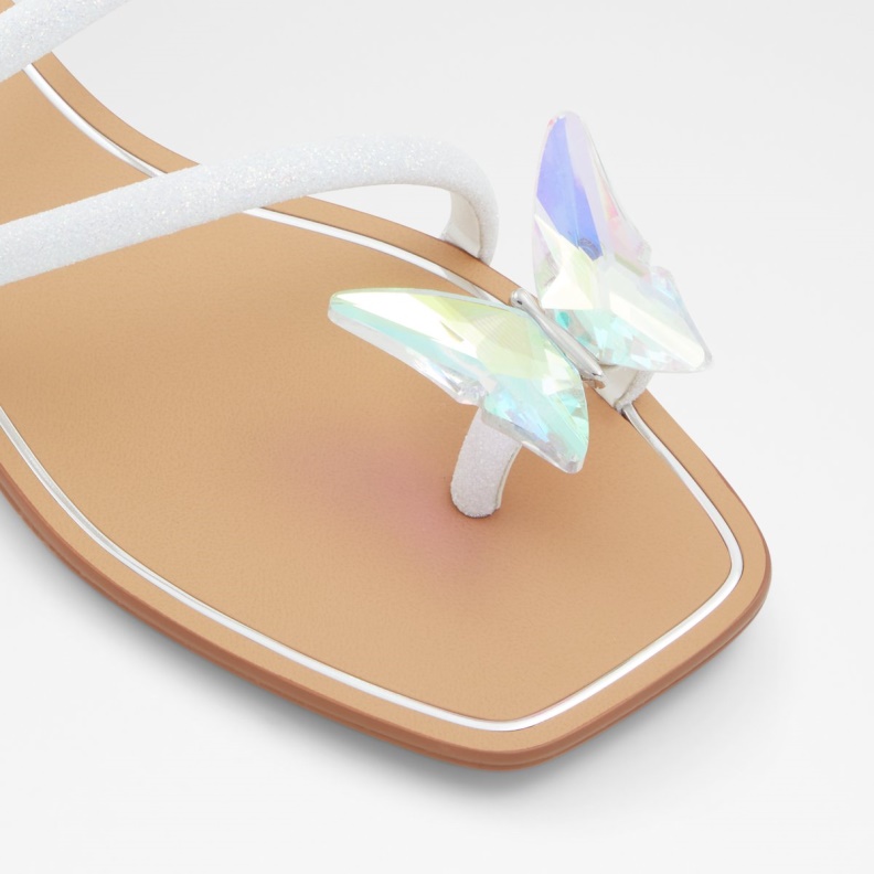 Metallic Multi Synthetic Glitter Garberia Flat Sandal Aldo Fashion