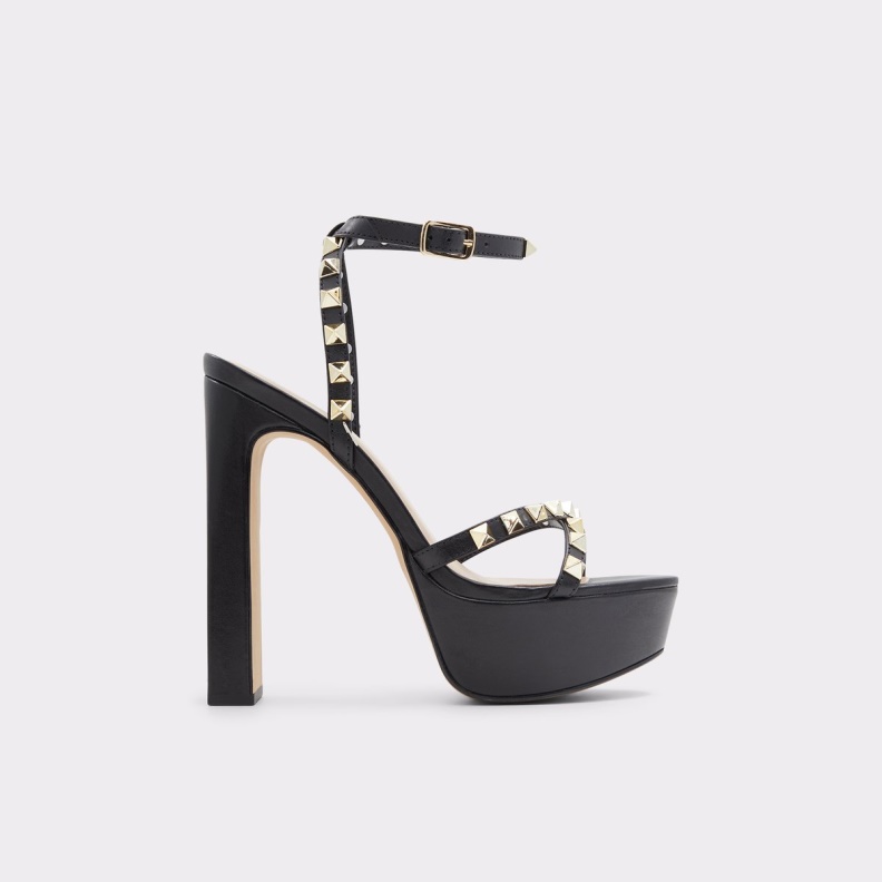 Geegully Ankle Strap Heeled Sandal Plateforme Black Aldo Fashion