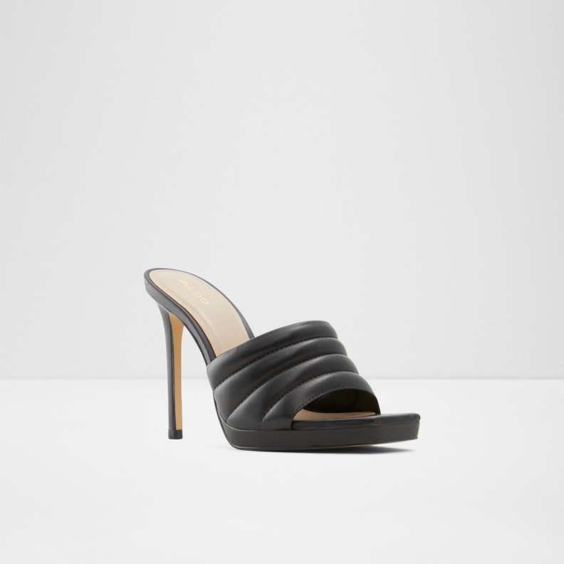 Aldo Black Fashion Gennia Heeled Mule Stiletto Platform
