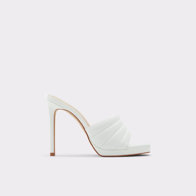 White Fashion Aldo Gennia Heeled Mule Stiletto Platform