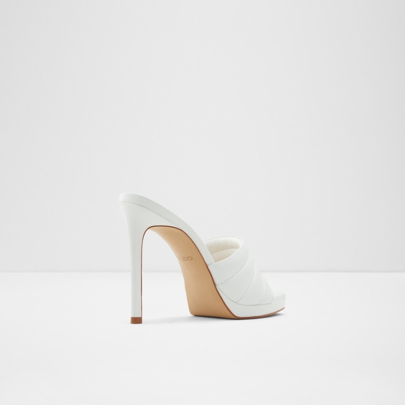 White Fashion Aldo Gennia Heeled Mule Stiletto Platform
