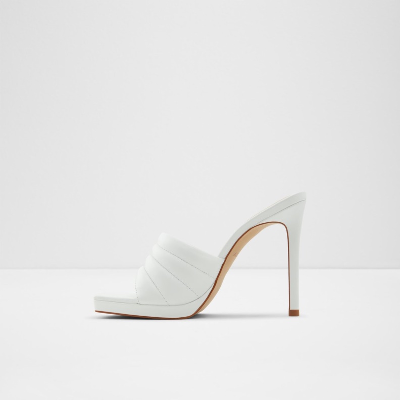 White Fashion Aldo Gennia Heeled Mule Stiletto Platform