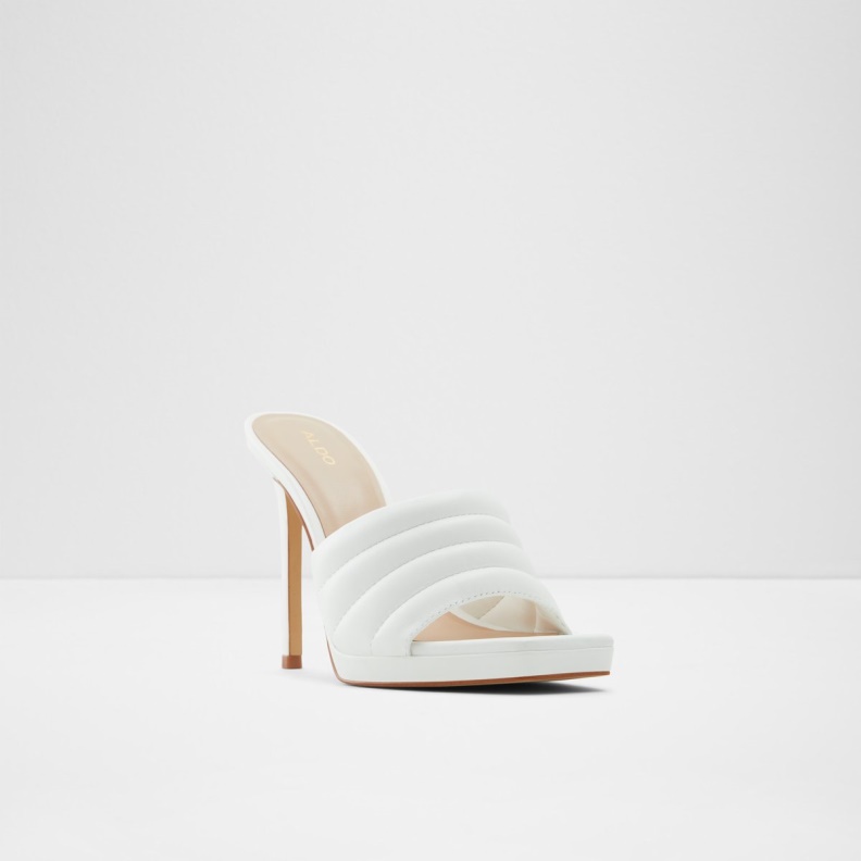 White Fashion Aldo Gennia Heeled Mule Stiletto Platform