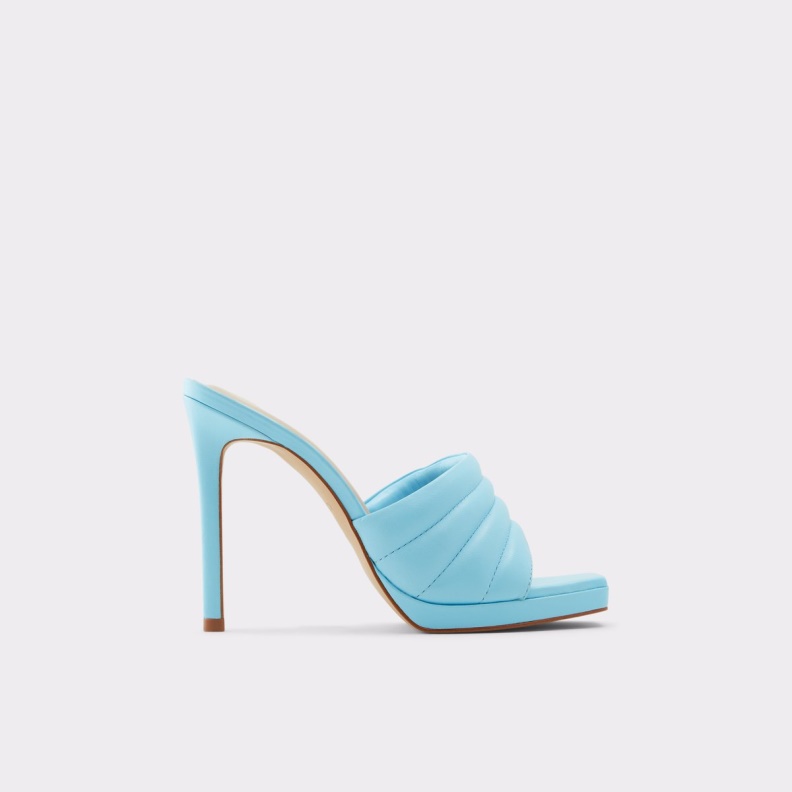 Fashion Aldo Bright Blue Gennia Heeled Mule Stiletto Platform
