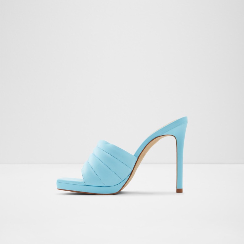 Fashion Aldo Bright Blue Gennia Heeled Mule Stiletto Platform