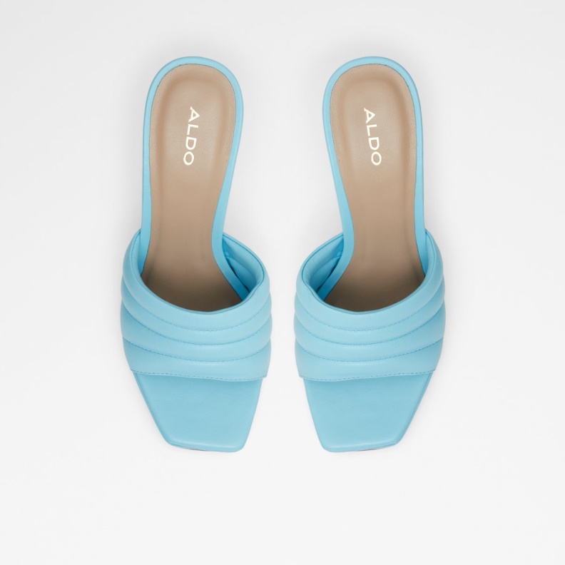 Fashion Aldo Bright Blue Gennia Heeled Mule Stiletto Platform