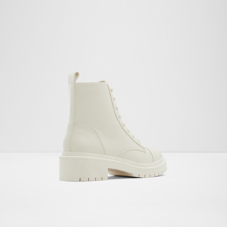 Goer Combat Boots Lug Sole Fashion Aldo White