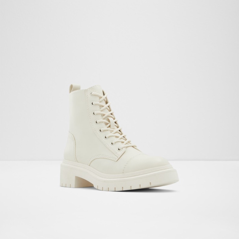 Goer Combat Boots Lug Sole Fashion Aldo White