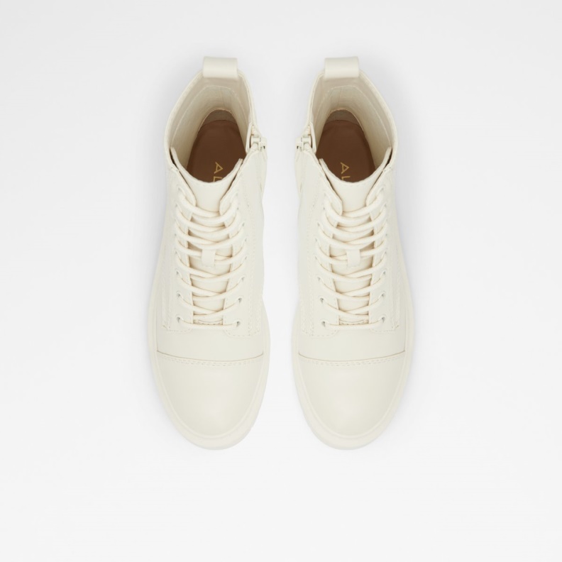 Goer Combat Boots Lug Sole Fashion Aldo White