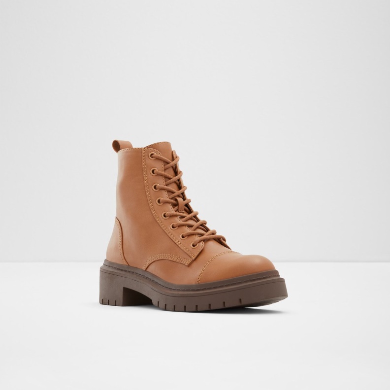Goer Combat Boots Lug Sole Fashion Cognac Aldo