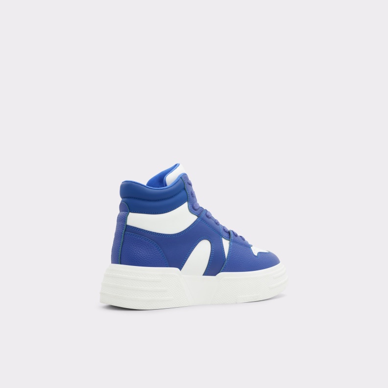 Aldo Medium Blue Fashion Goliath High Top Sneaker Lug Sole