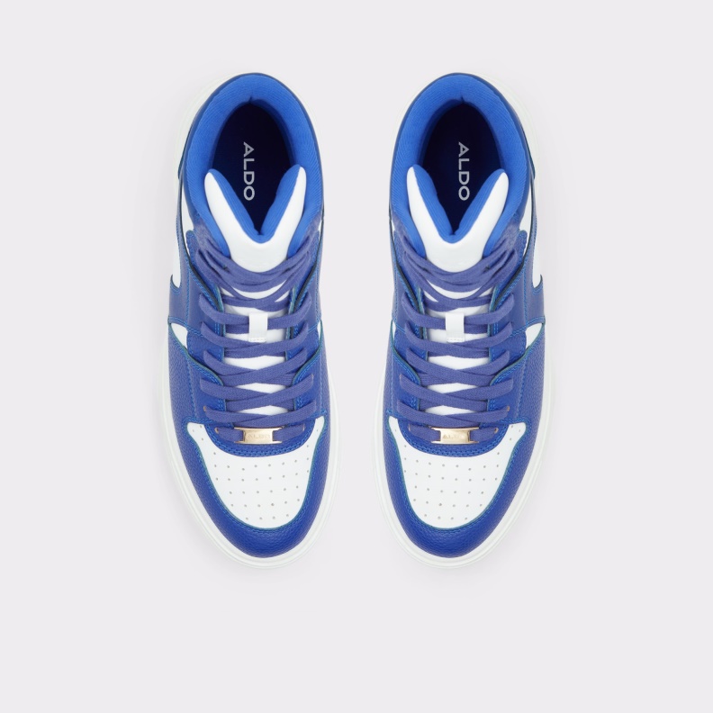 Aldo Medium Blue Fashion Goliath High Top Sneaker Lug Sole