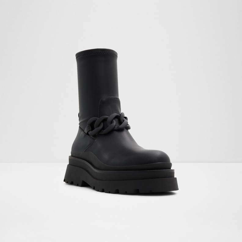 Black Grandiose Sock Boot Lug Sole Aldo Fashion