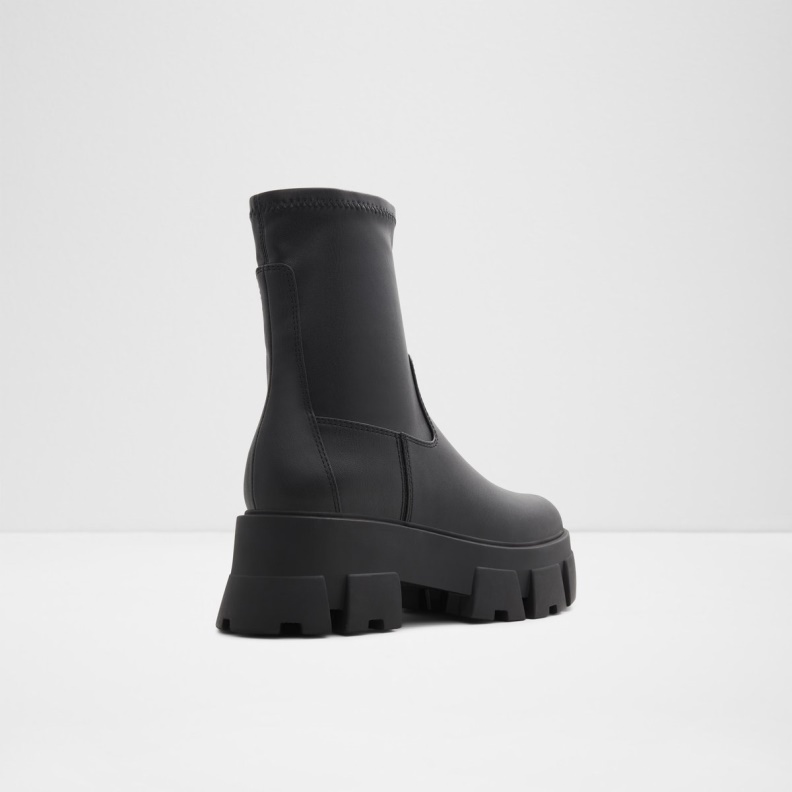 Aldo Fashion New Arrival Grandsole Platform Ankle Boot Lug Sole Black