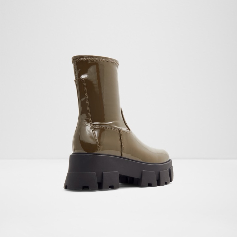 Khaki Grandsole Platform Ankle Boot Lug Sole Aldo Fashion