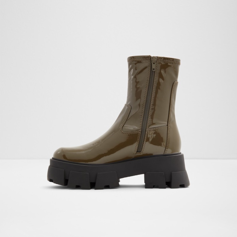 Khaki Grandsole Platform Ankle Boot Lug Sole Aldo Fashion