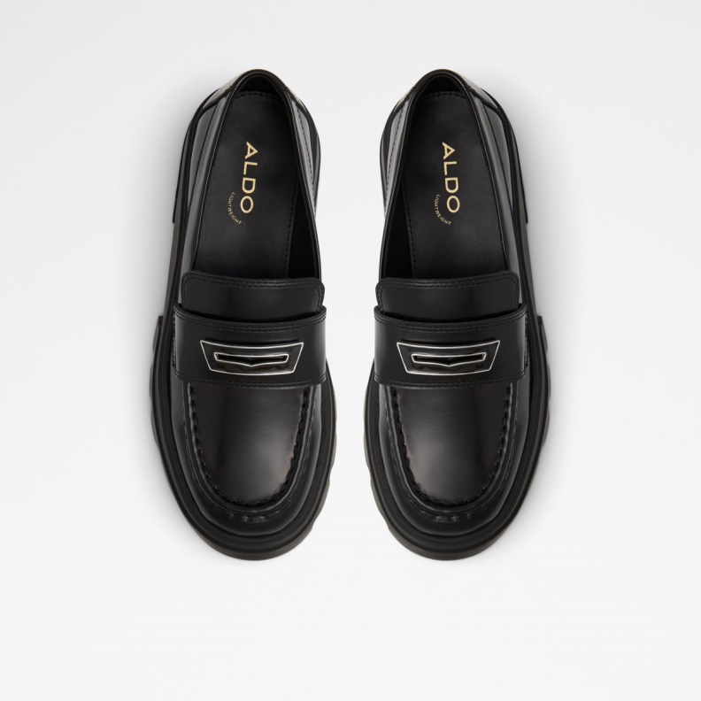 Fashion Aldo Grandwalk Loafer Lug Sole Black