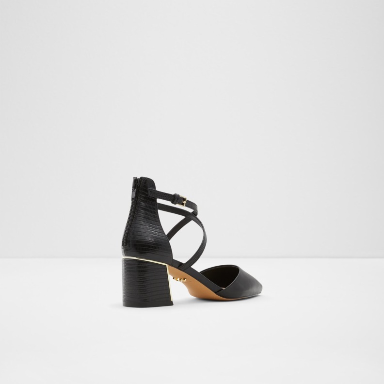 Grarwen Ankle Strap Heeled Shoe Fashion Black Synthetic Mixed Material Aldo