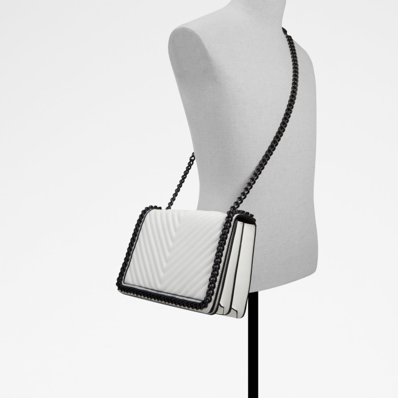 Fashion Aldo Greenwald Crossbody Bag White Synthetic Smooth