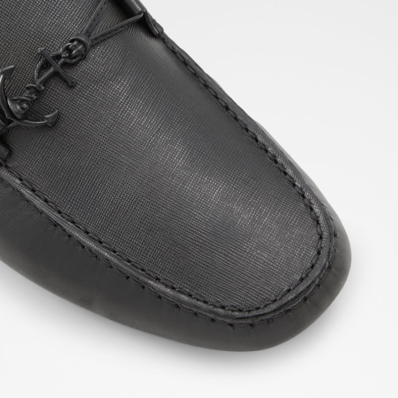 Aldo Fashion Guyaume Schwarzes Leder Geprägt