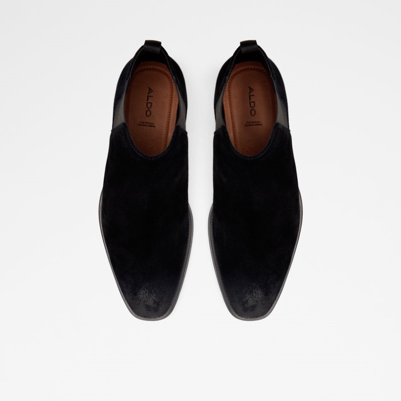 Schwarzes Leder Wildleder Aldo Fashion Gweracien