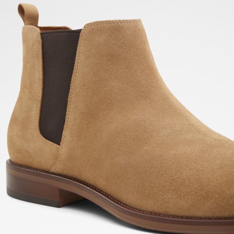 Gweracien Fashion Dunkelbeige Leder Wildleder Aldo