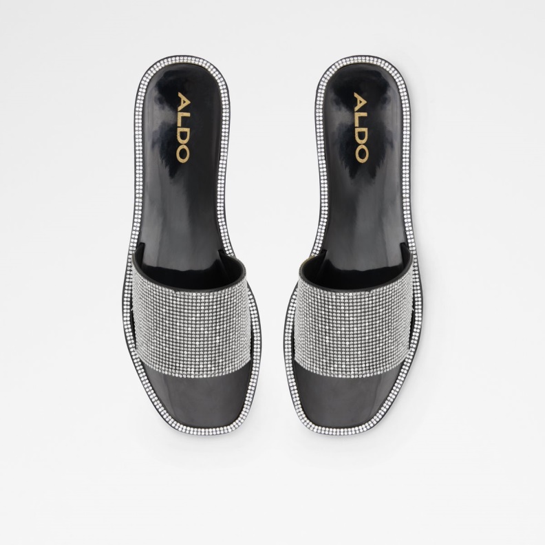 Gwohasean Flat Sandal Aldo Fashion Black-Silver Multi