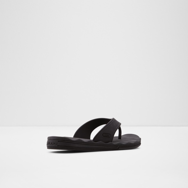 Black Aldo Fashion Haciendo Flip Flops