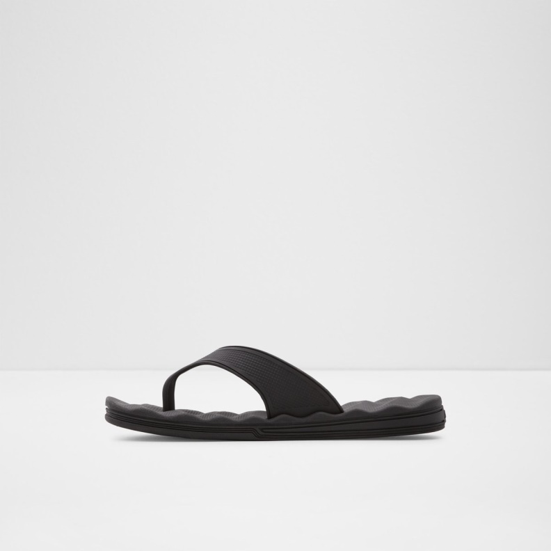 Black Aldo Fashion Haciendo Flip Flops
