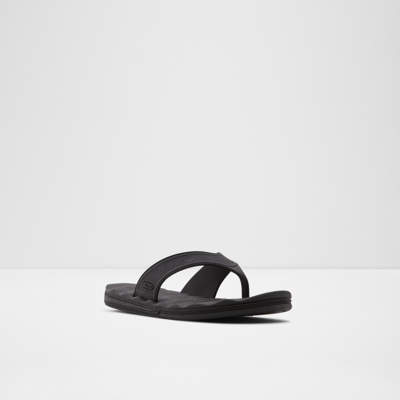 Black Aldo Fashion Haciendo Flip Flops