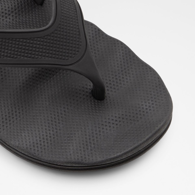 Black Aldo Fashion Haciendo Flip Flops