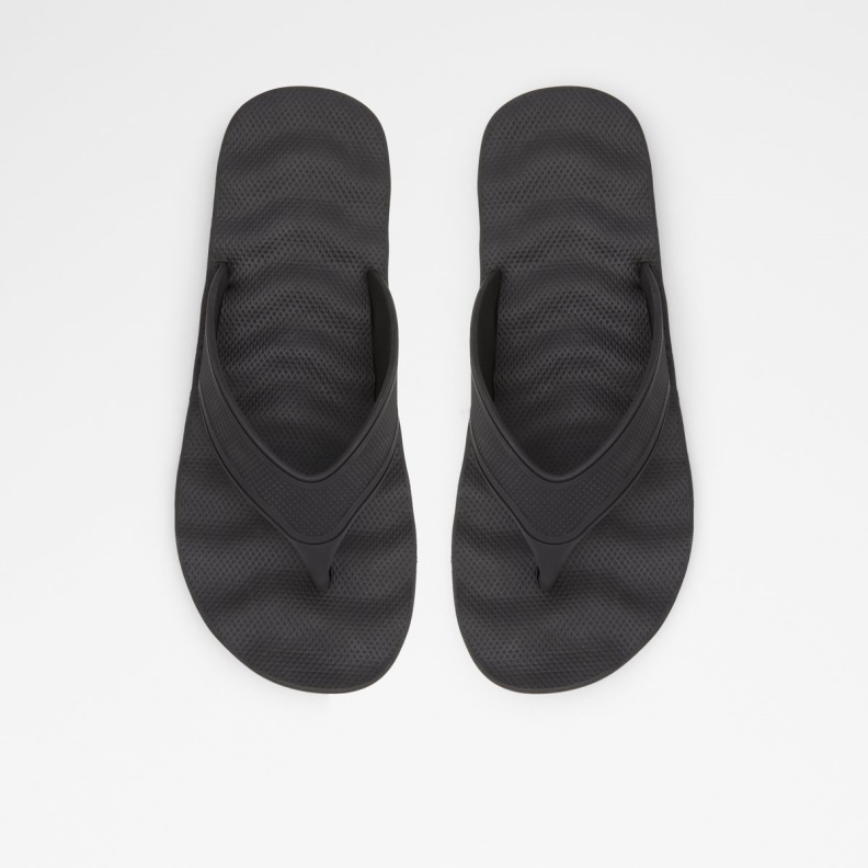 Black Aldo Fashion Haciendo Flip Flops