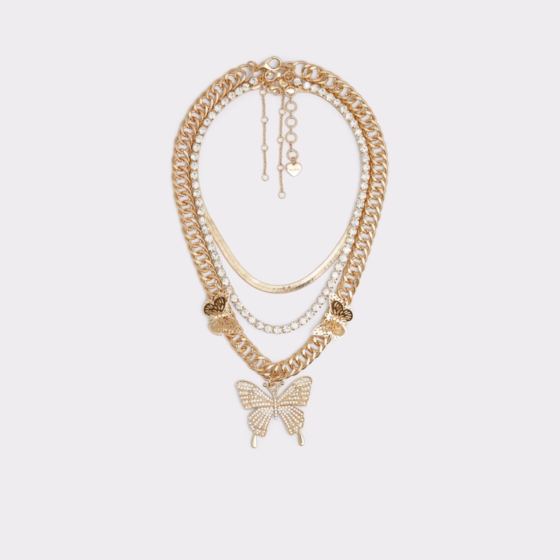 Haiduan Necklace Fashion Aldo Gold-Clear Multi