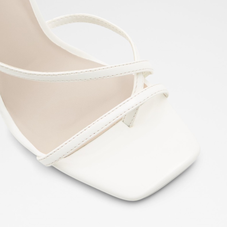 White Aldo Fashion Hainiel Strappy Heeled Sandal Cup Sole