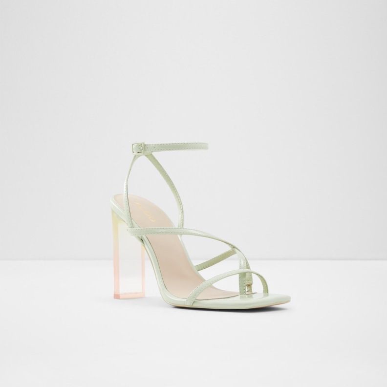 Hainiel Strappy Heeled Sandal Cup Sole Bright Green Aldo Fashion