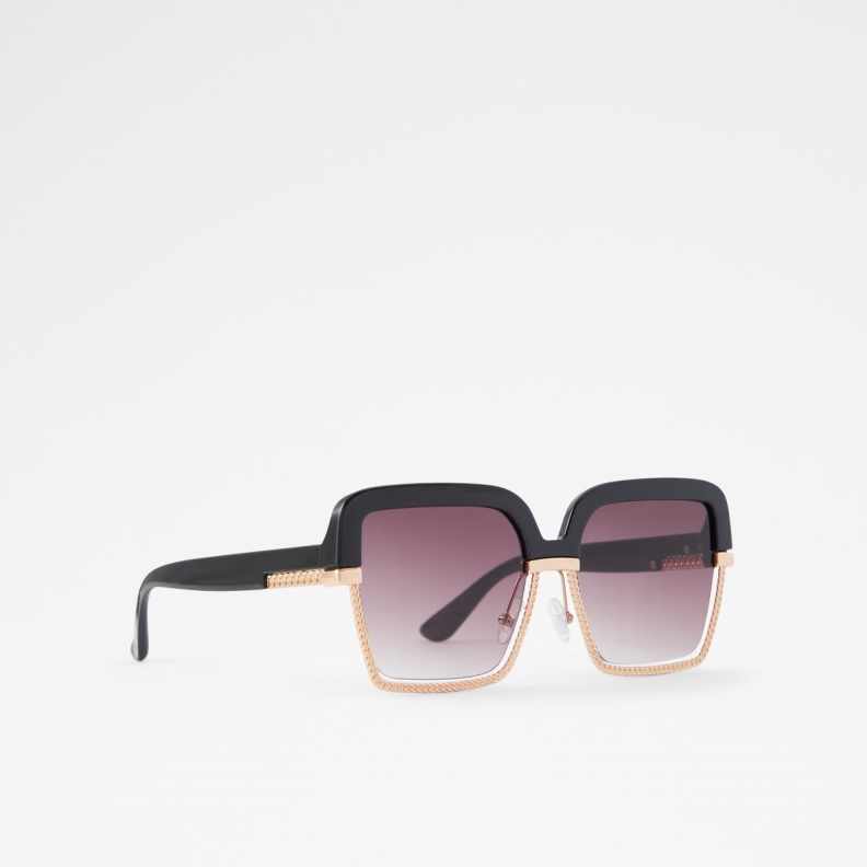 Halaeraen Square Sunglasses Fashion Aldo Black-Gold Multi